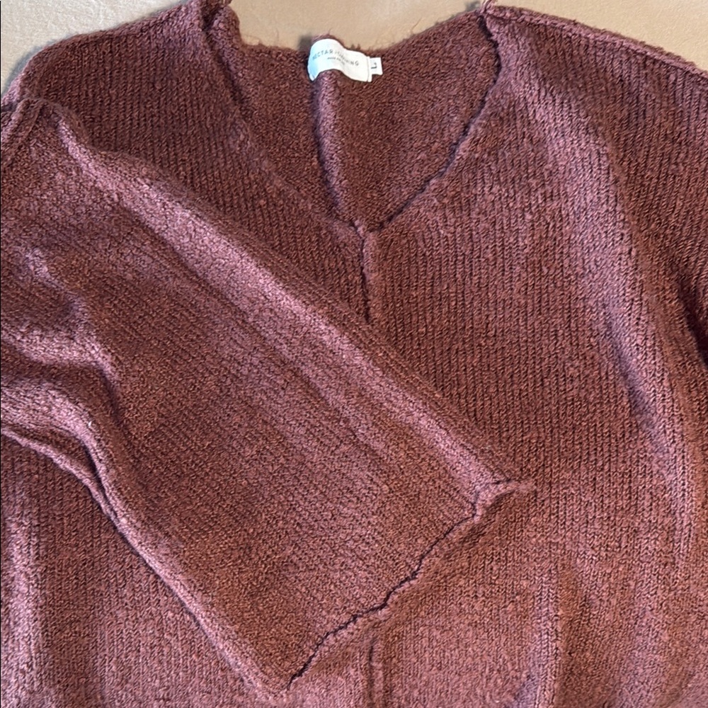 Nectar clothing Cozy Knit Sweater in Rich Brown